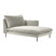 Cosmopolitan Design Vienna Chaise Longue Rechts - Velvet - Beige