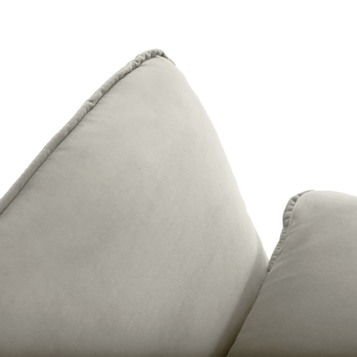 Cosmopolitan Design Vienna Hoekbank met Chaise Longue Links - Velvet - Beige