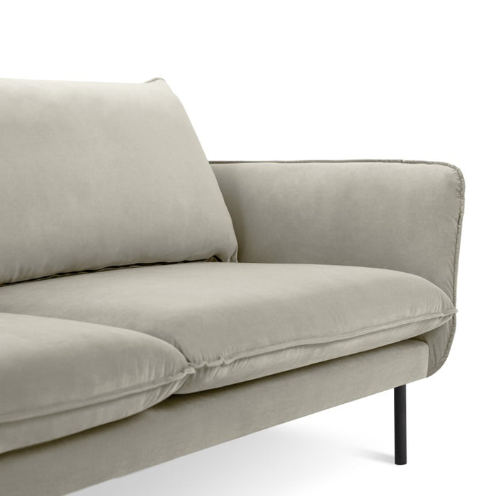 Cosmopolitan Design Vienna Hoekbank met Chaise Longue Rechts - Velvet - Beige