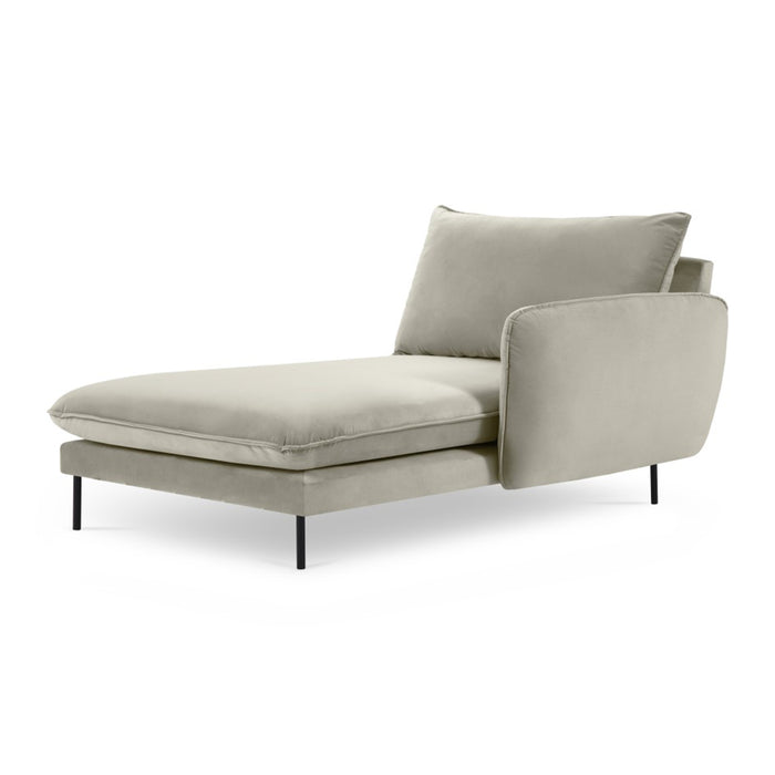 Cosmopolitan Design Vienna Chaise Longue Rechts - Velvet - Beige