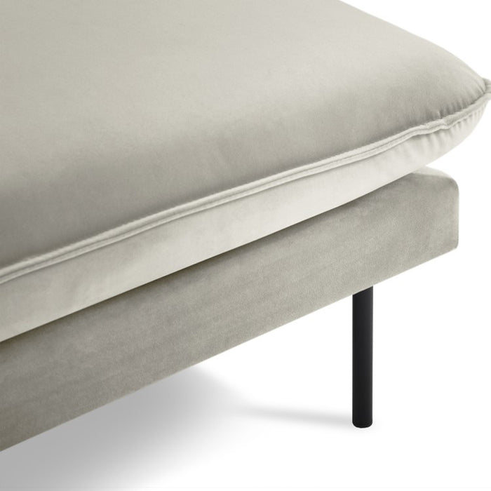 Cosmopolitan Design Vienna Chaise Longue Rechts - Velvet - Beige
