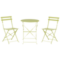 Beliani - FIORI - Bistroset voor 2 - Groen|Geel - Staal