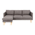 by fonQ basic Sofie Omkeerbare Hoekbank met Chaise Longue - Grijs