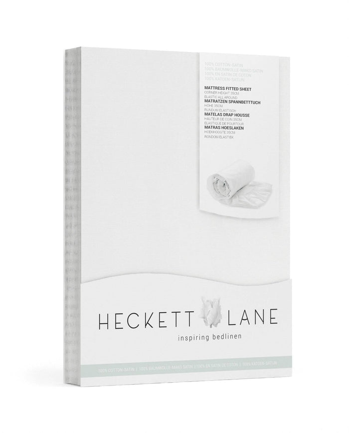 Heckett & Lane Hoeslaken Elementi Katoen Satijn 40cm Hoekhoogte white