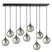 NADUVI Collection Glazen hanglamp eetkamer Cosmo 9-lichts