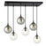 NADUVI Collection Glazen hanglamp eetkamer Cosmo 6-lichts