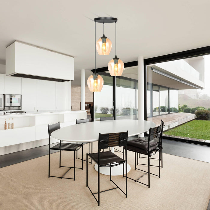 Loft46 3-lichts hanglamp Noah rond