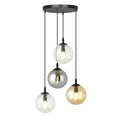 NADUVI Collection Glazen hanglamp eetkamer Cosmo rond 4-lichts