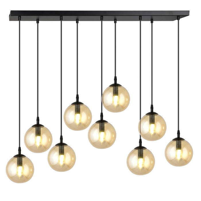 NADUVI Collection Glazen hanglamp eetkamer Cosmo 9-lichts