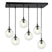 NADUVI Collection Glazen hanglamp eetkamer Cosmo 6-lichts