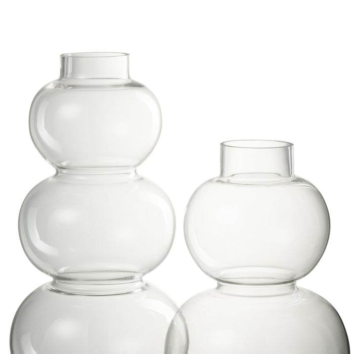 J-Line vaas Bol - glas - transparant - large - 36 cm hoog