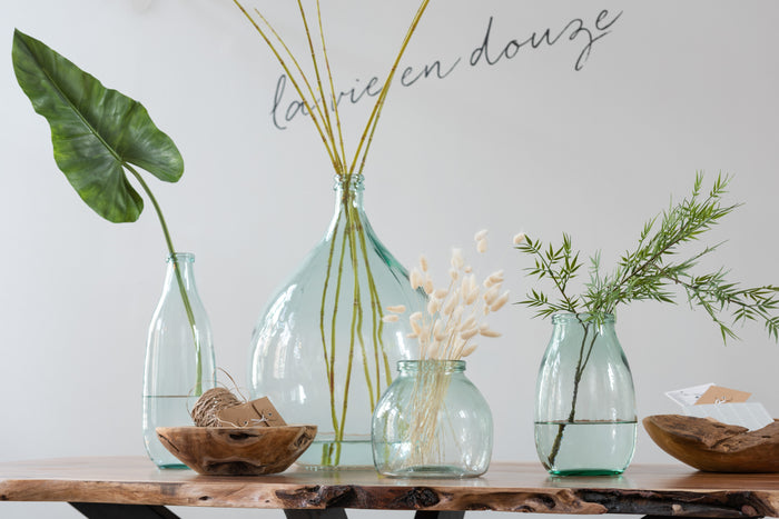 J-Line vaas Hoog - glas - transparant - 27 cm hoog