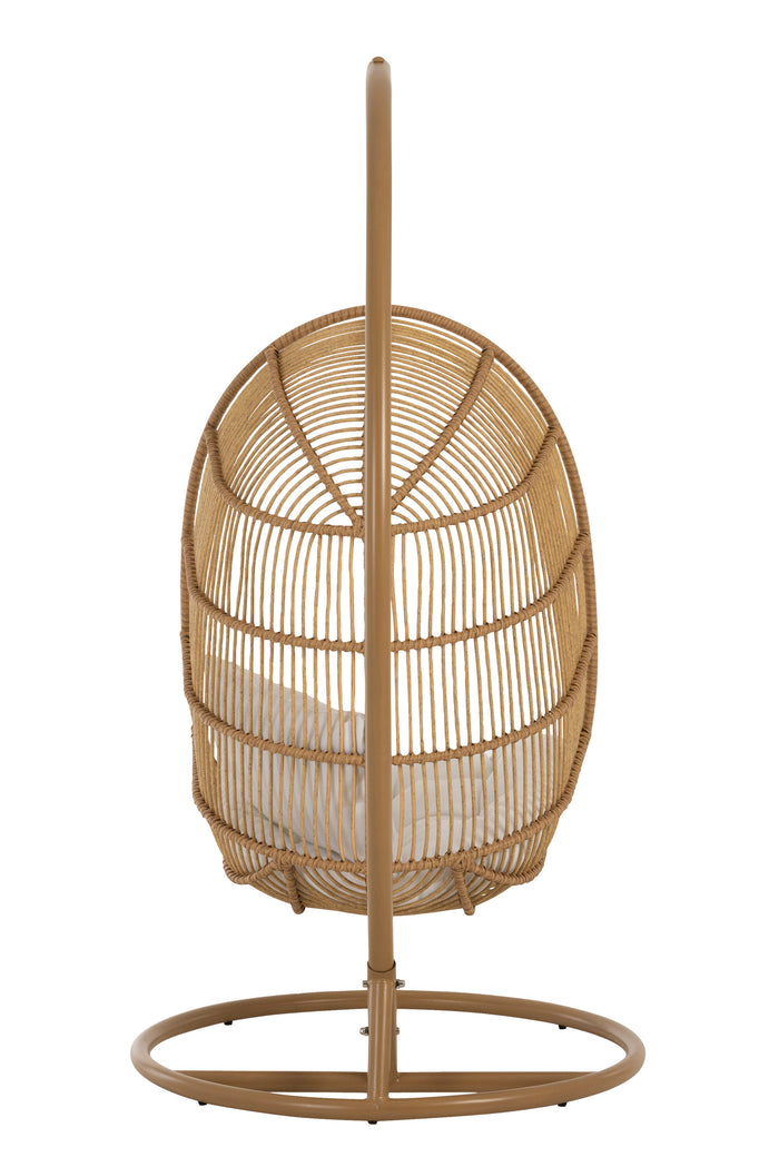 J-Line hangstoel Ovaal - staal - naturel