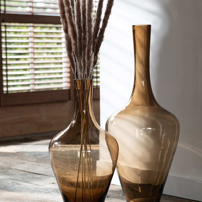 J-Line droogbloemen - Bundel Pennisetum - gedroogd gras - bruin