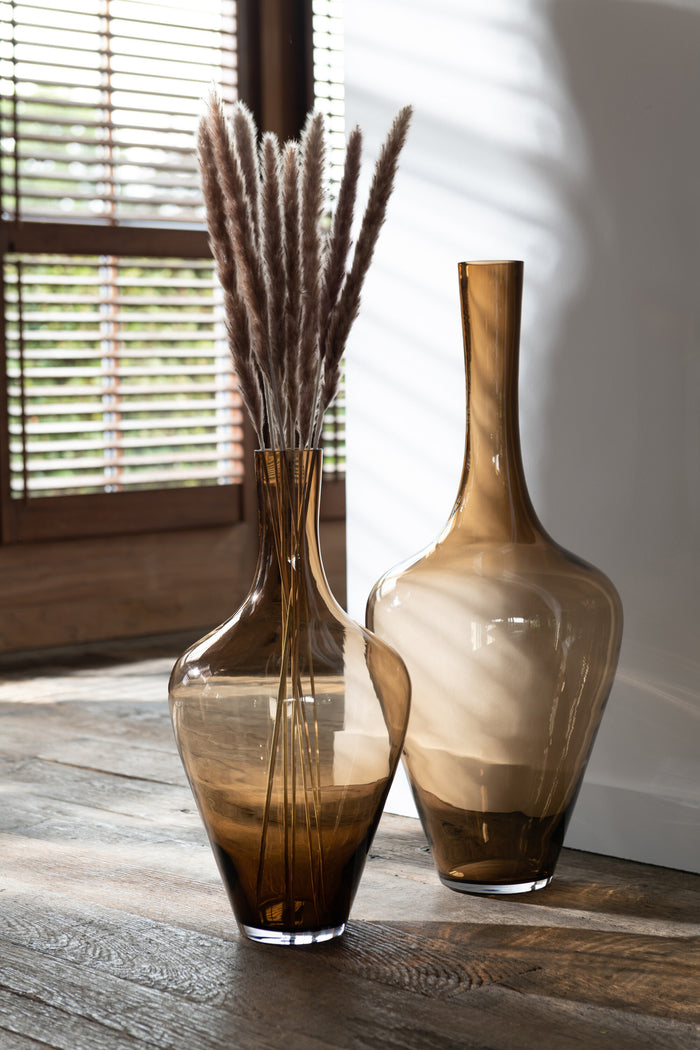 J-Line droogbloemen - Bundel Pennisetum - gedroogd gras - bruin