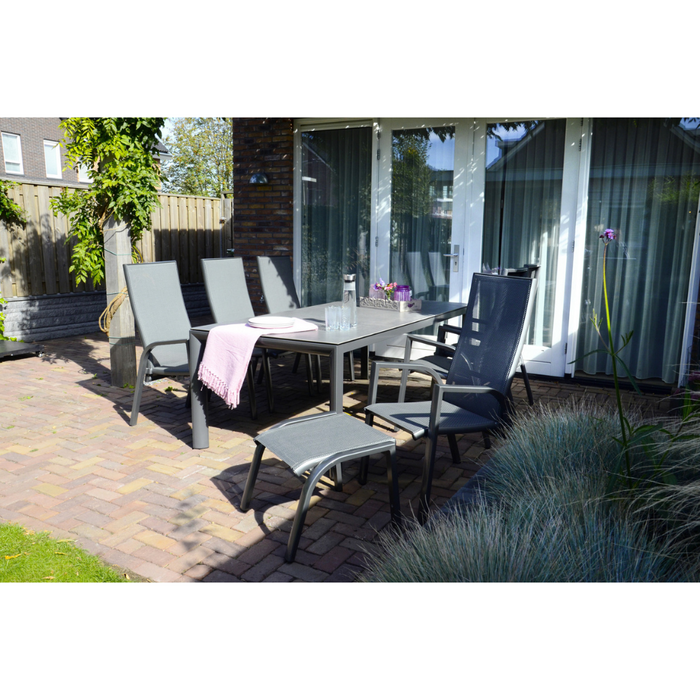 Lesli Living Mojito Negro voetenbank | antraciet