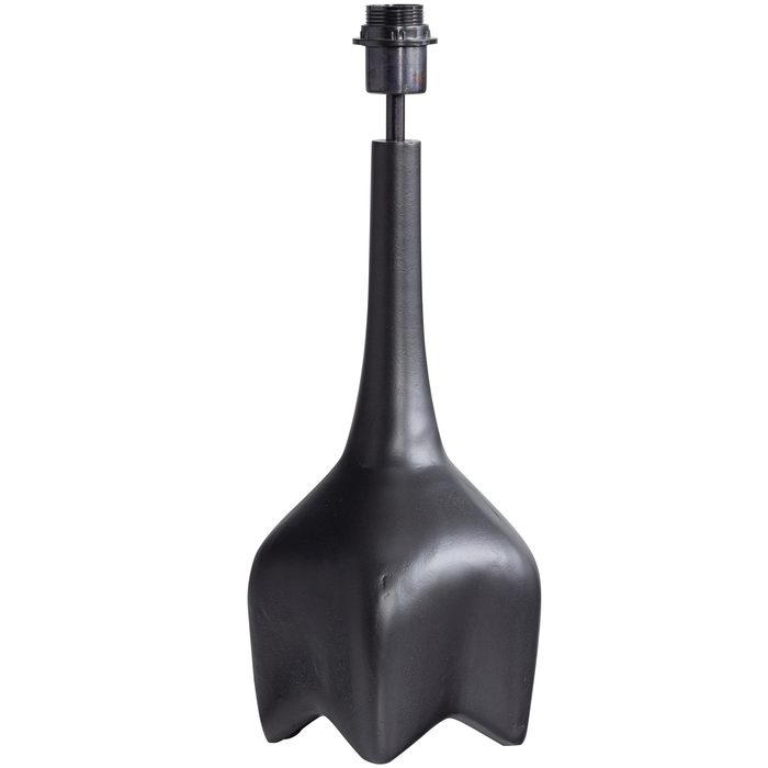 WOOOD Foss Tafellampvoet - Aluminium - Zwart|Bruin - 48x15x15