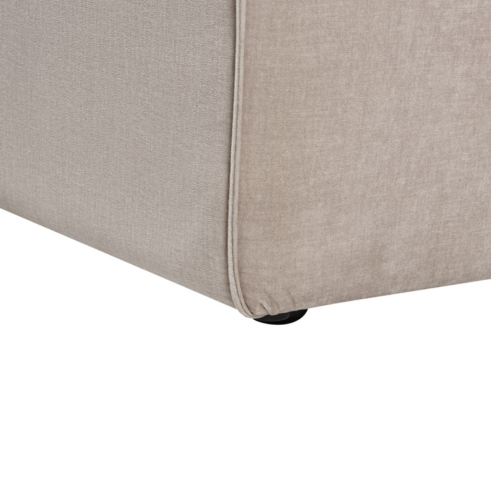 Beliani - VERNON - Hoekbank 2-zits - Taupe - Rechtszijdig - Polyester