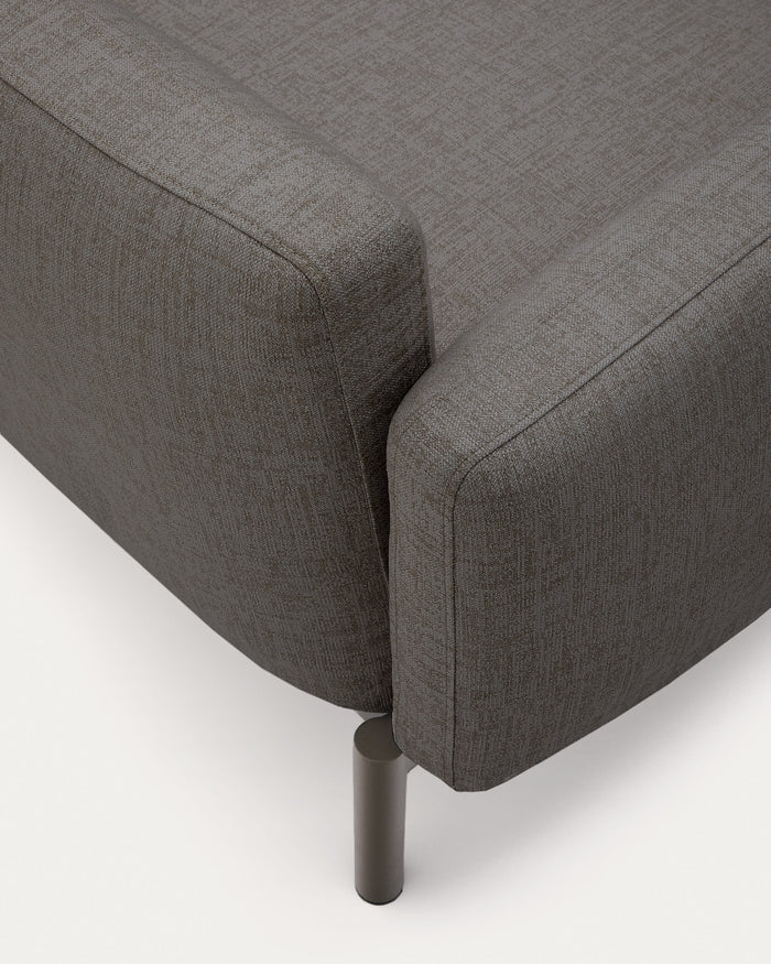 Kave Home - Sorells modulaire 2-zits buitenbank met grijze bekleding