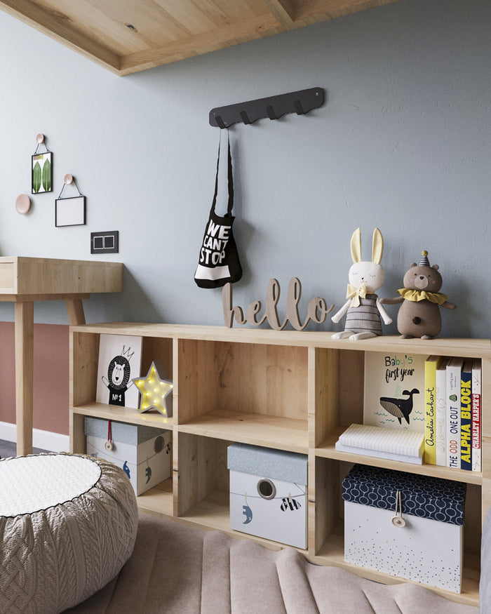 Gorillz Rounded Four - Wandkapstok - 40x6x7,8cm - Zwart