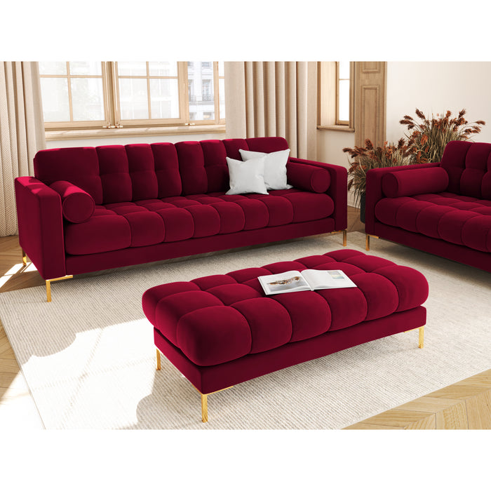 Cosmopolitan Design Bali Hocker - Wijnrood / Goud