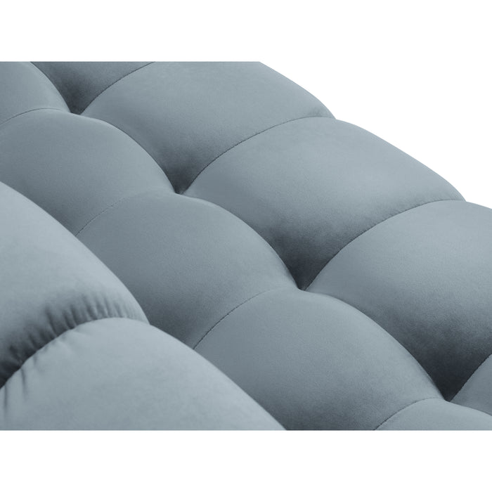 Cosmopolitan Design Bali Hoekbank met Chaise Longue Links - Lichtblauw / Goud