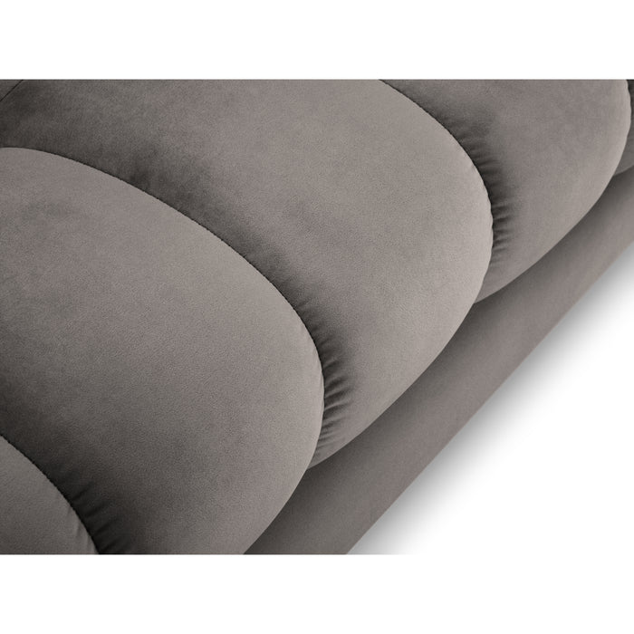 Cosmopolitan Design Bali Hoekbank met Chaise Longue Links - Lichtgrijs / Zwart