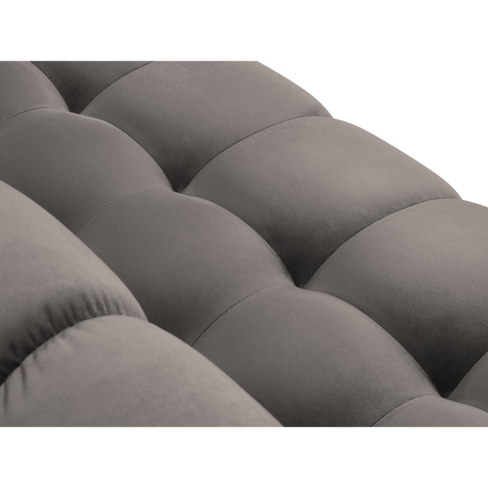 Cosmopolitan Design Bali Hoekbank met Chaise Longue Links - Lichtgrijs / Zwart