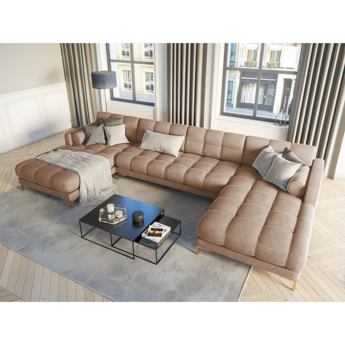 Cosmopolitan Design Bali U-bank - Taupe / Goud