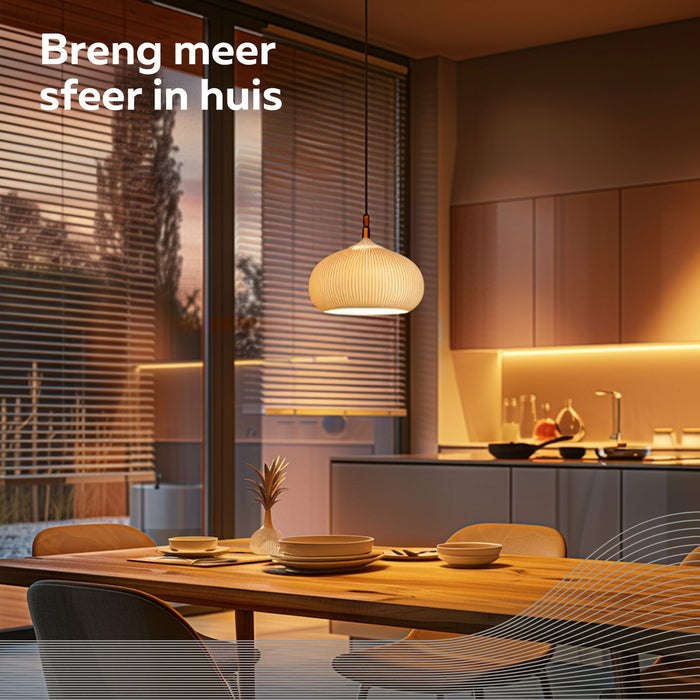 Calex Slimme LED Lamp - 2 stuks - E27 - G95 - Goud - Warm Wit - 7W