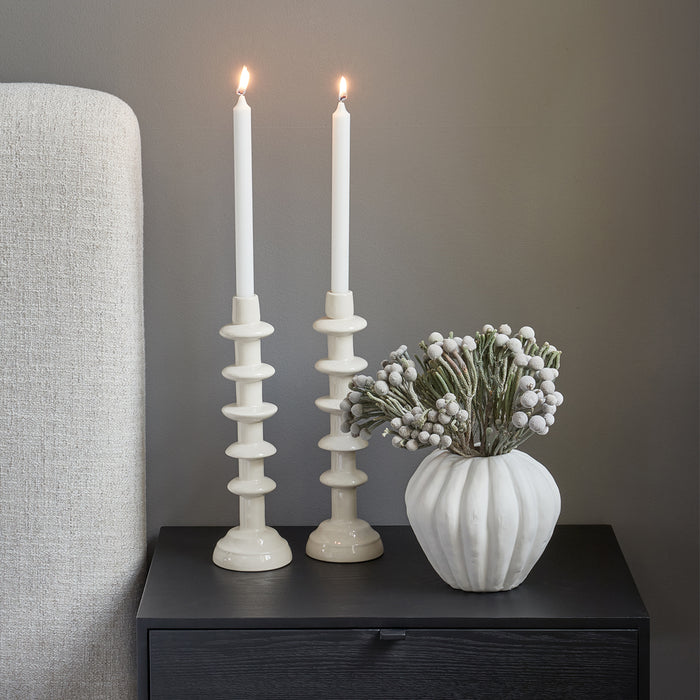 Riviera Maison Vaas Wit - Botanic Whisper - Aardewerk (ØxH) 18.5x16.5