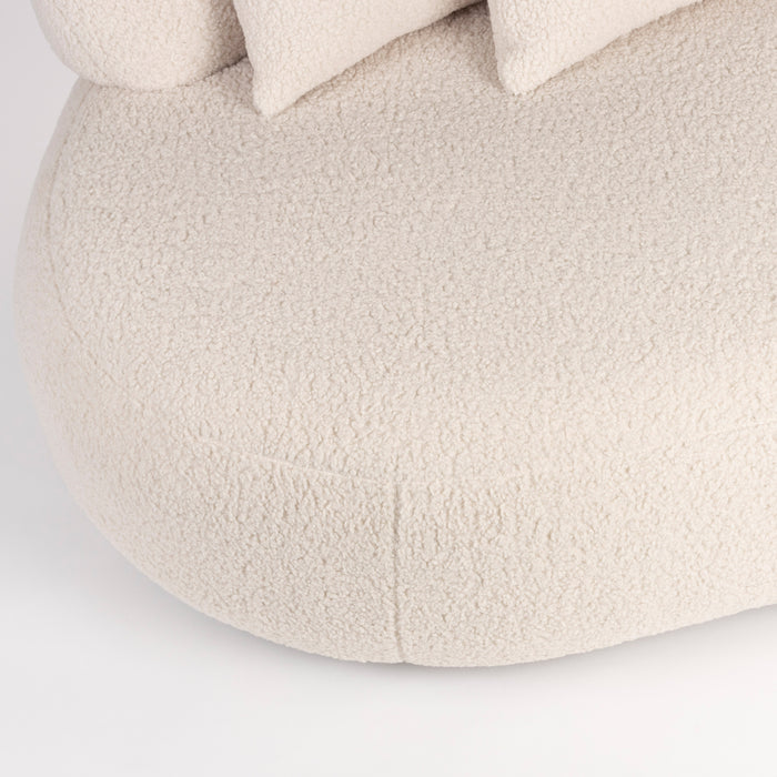 by fonQ Cosmo 2,5-zitsbank - Teddy - Wit