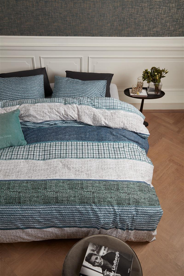 Riviera Maison Tailor  dekbedovertrek - 240x200|220 - Groen