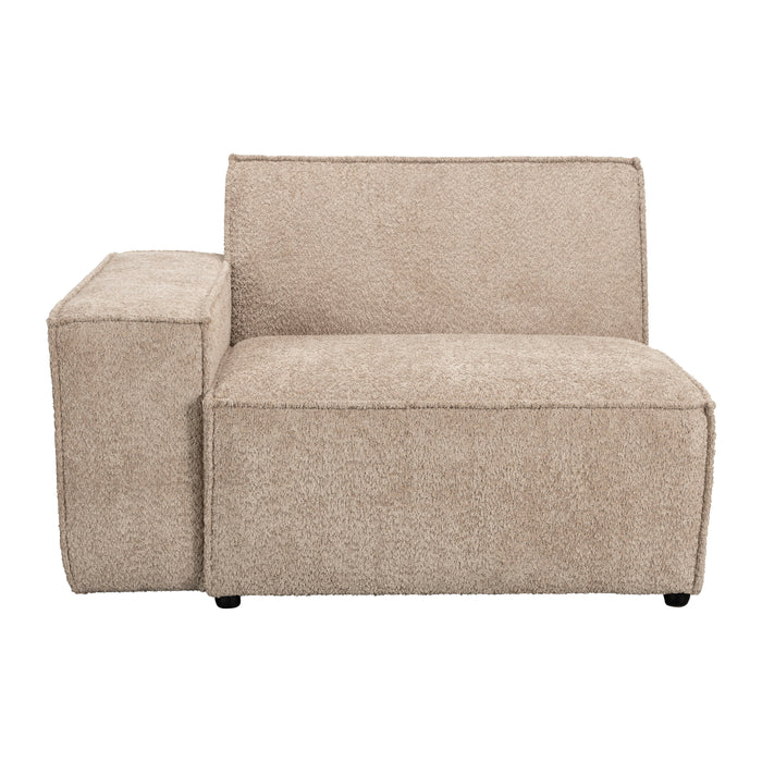 Zuiver x fonQ James Modulaire 3-zitsbank met Hocker- Teddystof - Beige