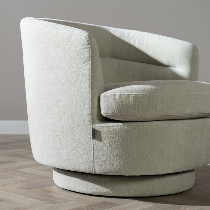 Bronx71 Scandinavische fauteuil Valerie draaibaar chenille mintgroen