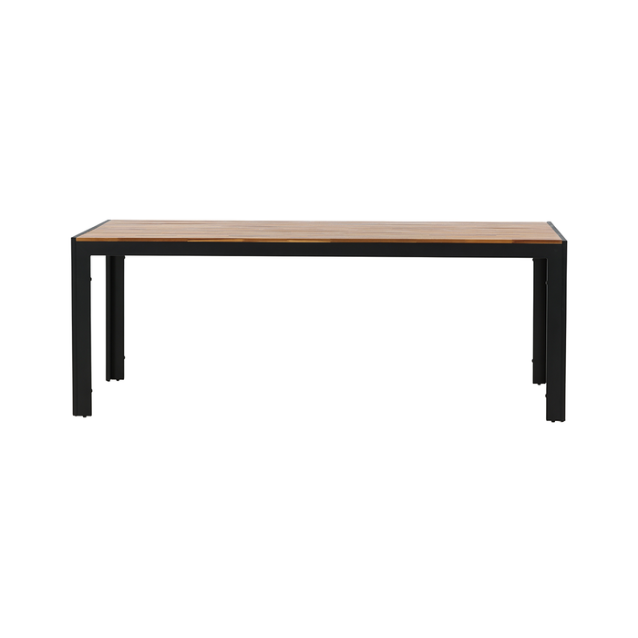 Nest outdoor Lasse Tuintafel Aluminium Zwart - met Houten Tafelblad