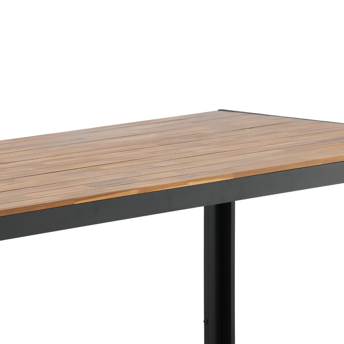 Nest outdoor Lasse Tuintafel Aluminium Zwart - met Houten Tafelblad