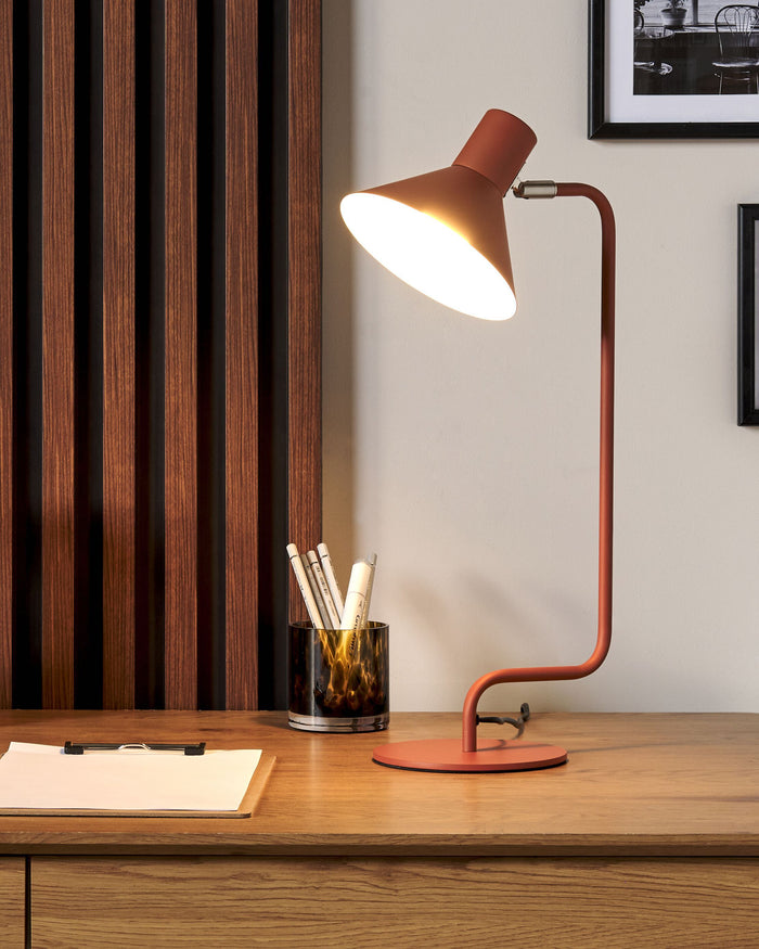 Beliani - RIMAVA - Tafellamp - Oranje - IJzer