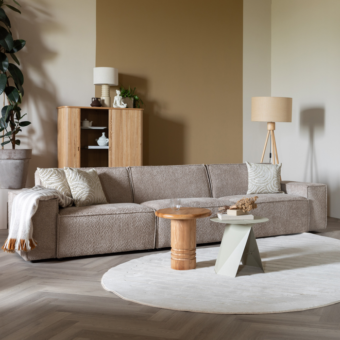 Zuiver x fonQ James 4,5-zitsbank - Teddystof - Beige