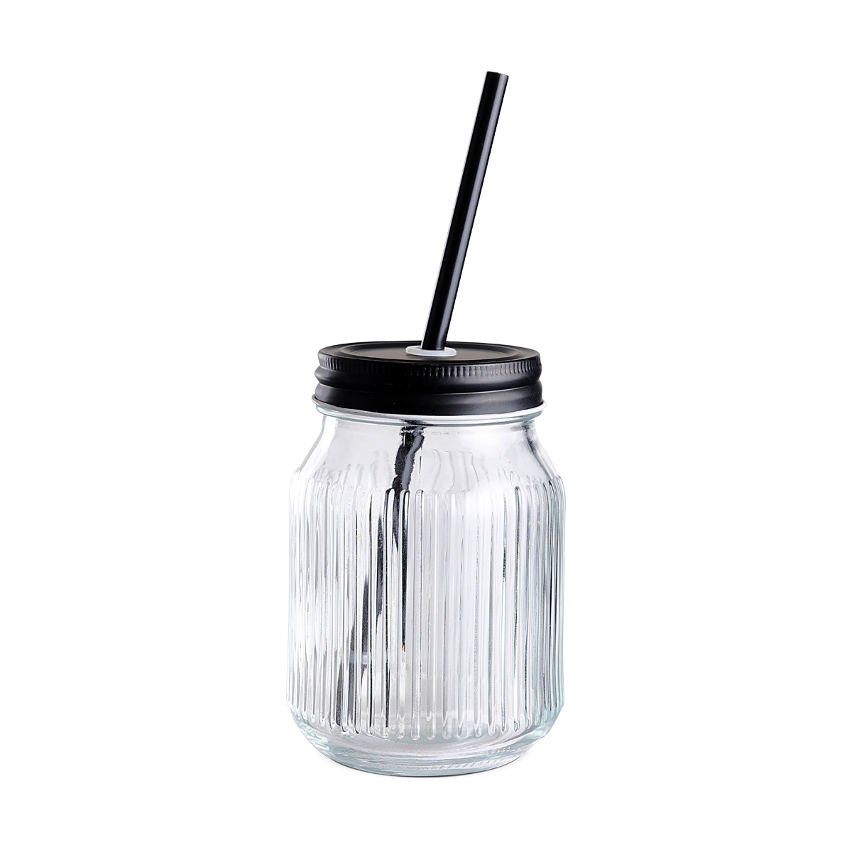 Lisomme Maeve Mason Jar glas met rietje - 450 ml