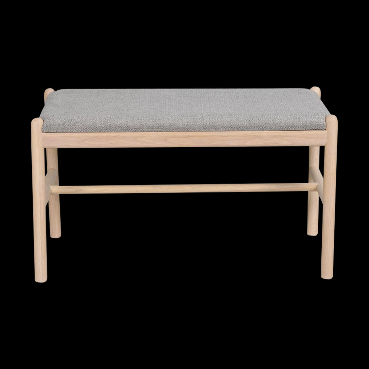 Rowico Home Milford eikenhouten bankje whitewash - met zitkussen - 80