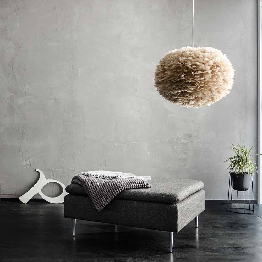 Umage Eos Large hanglamp light brown - met koordset wit - Ø 65 cm