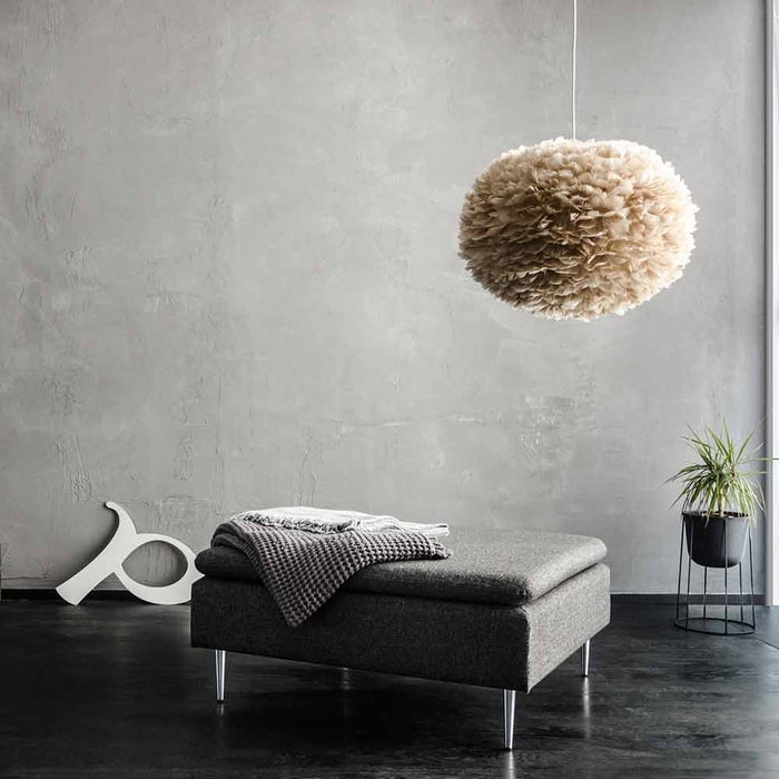 Umage Eos Large hanglamp light brown - met koordset wit - Ø 65 cm