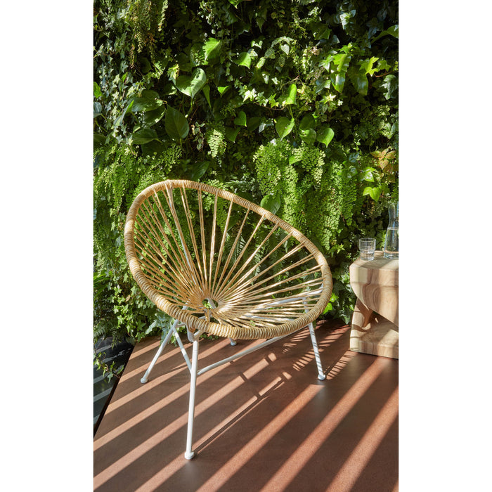 Kave Home - Hakon massief regenboomhouten bijzettafeltje met gesneden