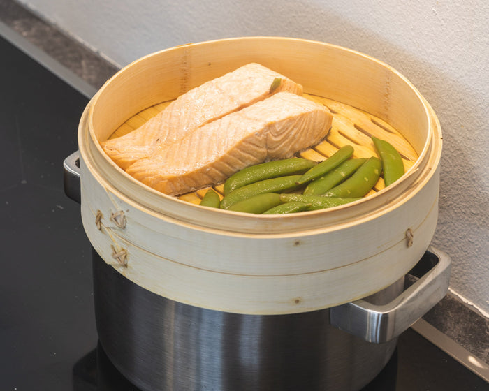 Sareva Stoommandje - Bamboe - 2-laags - ø 25 cm