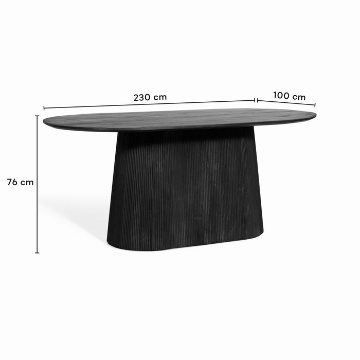 by fonQ Grand Eettafel Lichtbruin Mangohout - 230 x 110 cm