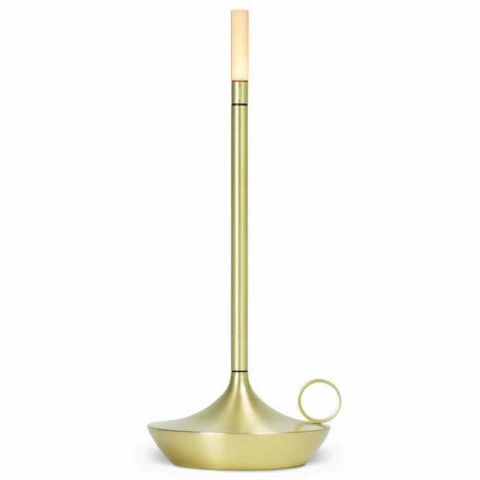 Wick tafellamp LED oplaadbaar messing