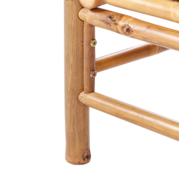 Beliani - CERRETO - Hoekmodule tuin - Taupe - Bamboe