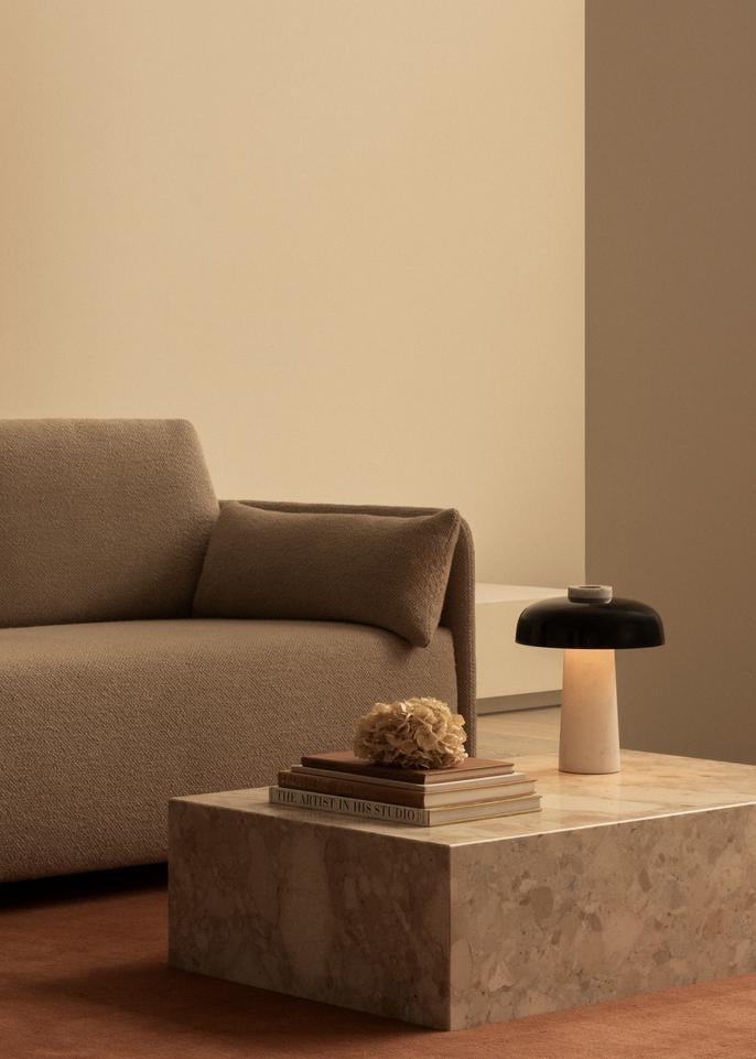 Audo Copenhagen Reverse tafellamp LED travertine|brons