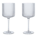 Ferm Living Ripple Rode Wijnglazen Set van 2 - Clear